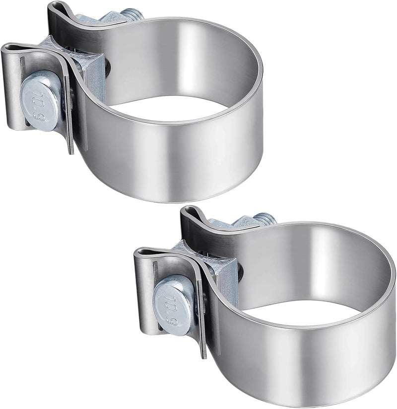 VPZMT 1.75" Muffler Exhaust Clamp Fit for Harley Touring/Street Glide/Electra Glide/Road King/Road Glide, Stainless Steel 304 - Image 3